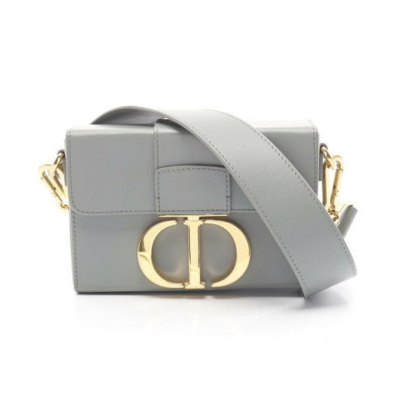 Dior Montaigne Shoulder Bag Leather Gray - Picture 1 of 7